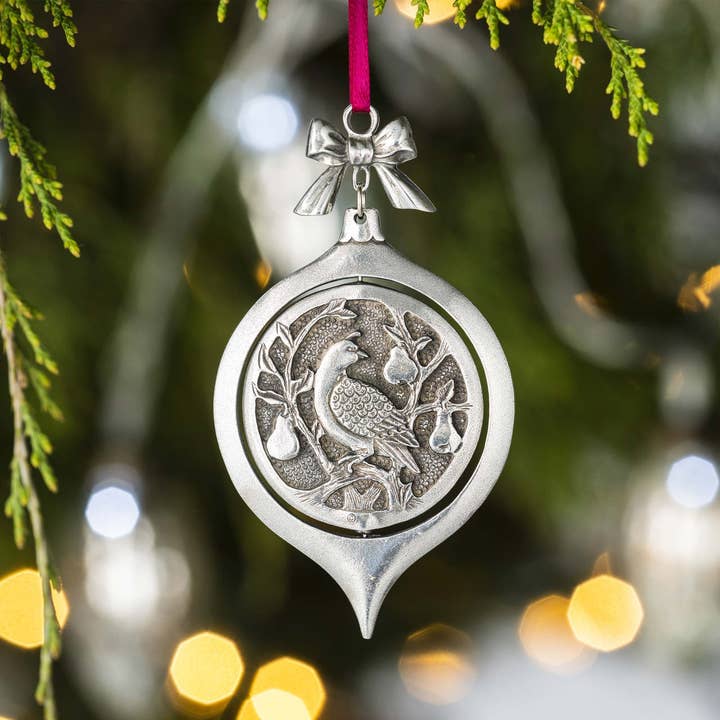 Danforth Pewter - Wholesale Ornament - Partridge In a Pear Tree Ornament1