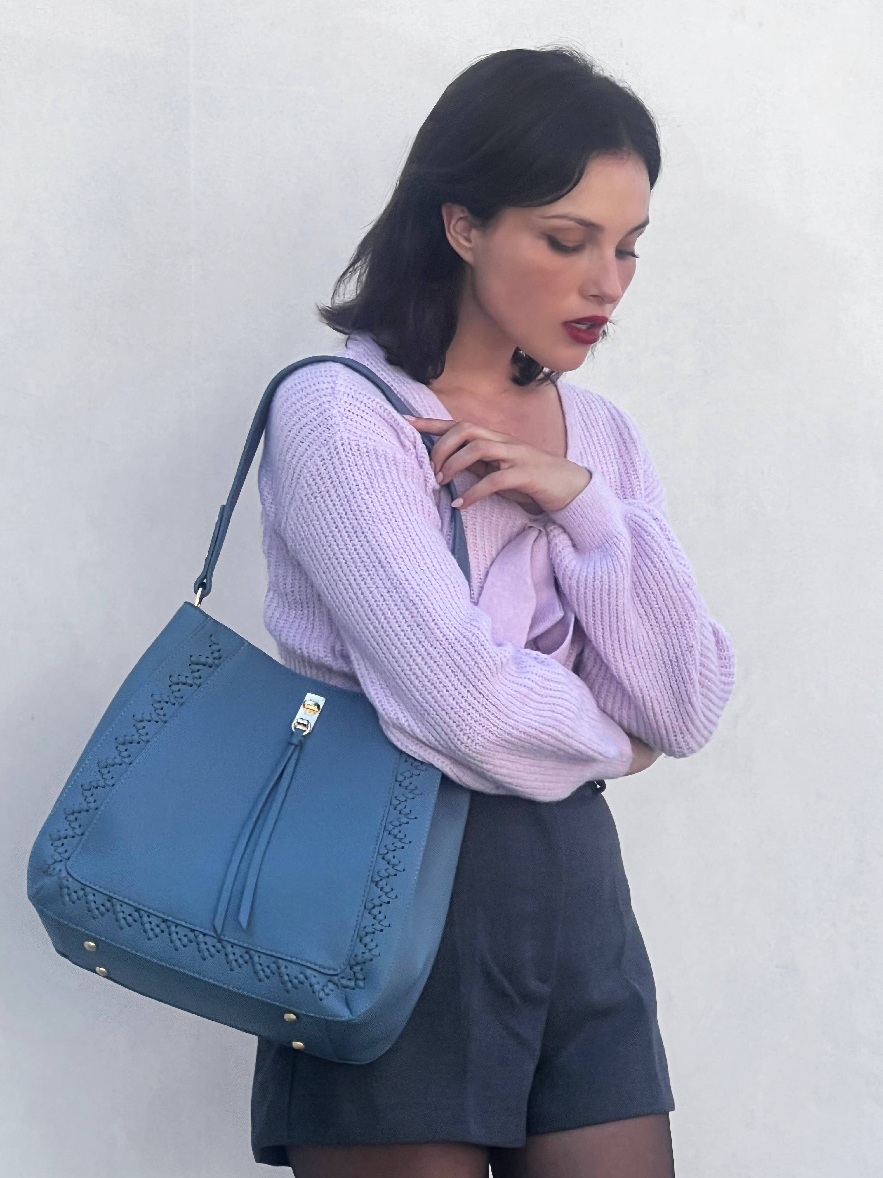 KAYLA+AVA - Wholesale Schoudertas - Dames - JEAN WHIPSTITCH SCHOUDERTAS12