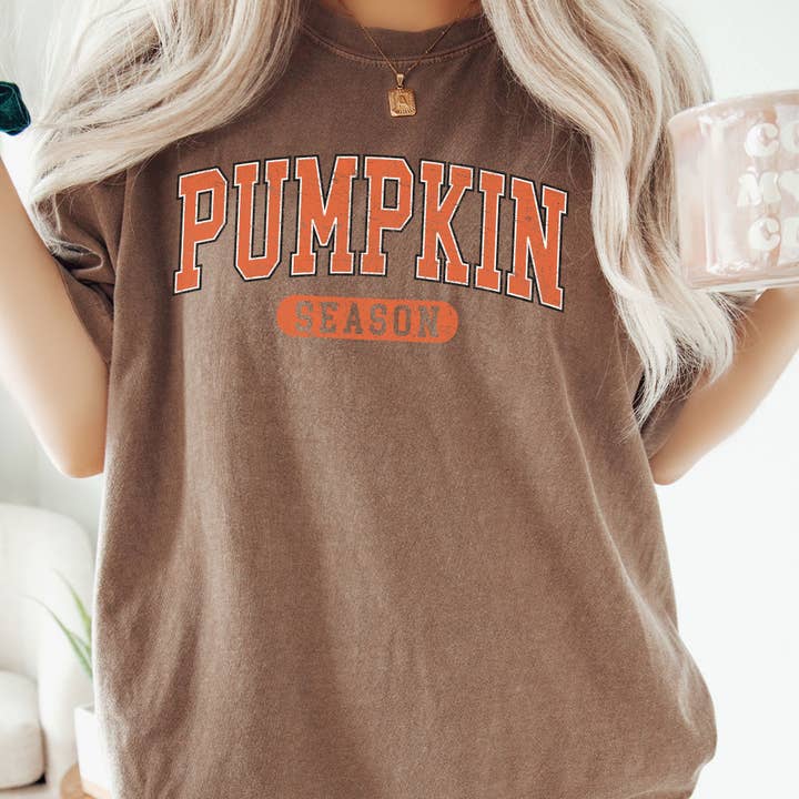 Pumpkin Season Comfort Colors Tee for wholesale by Kissed Apparel