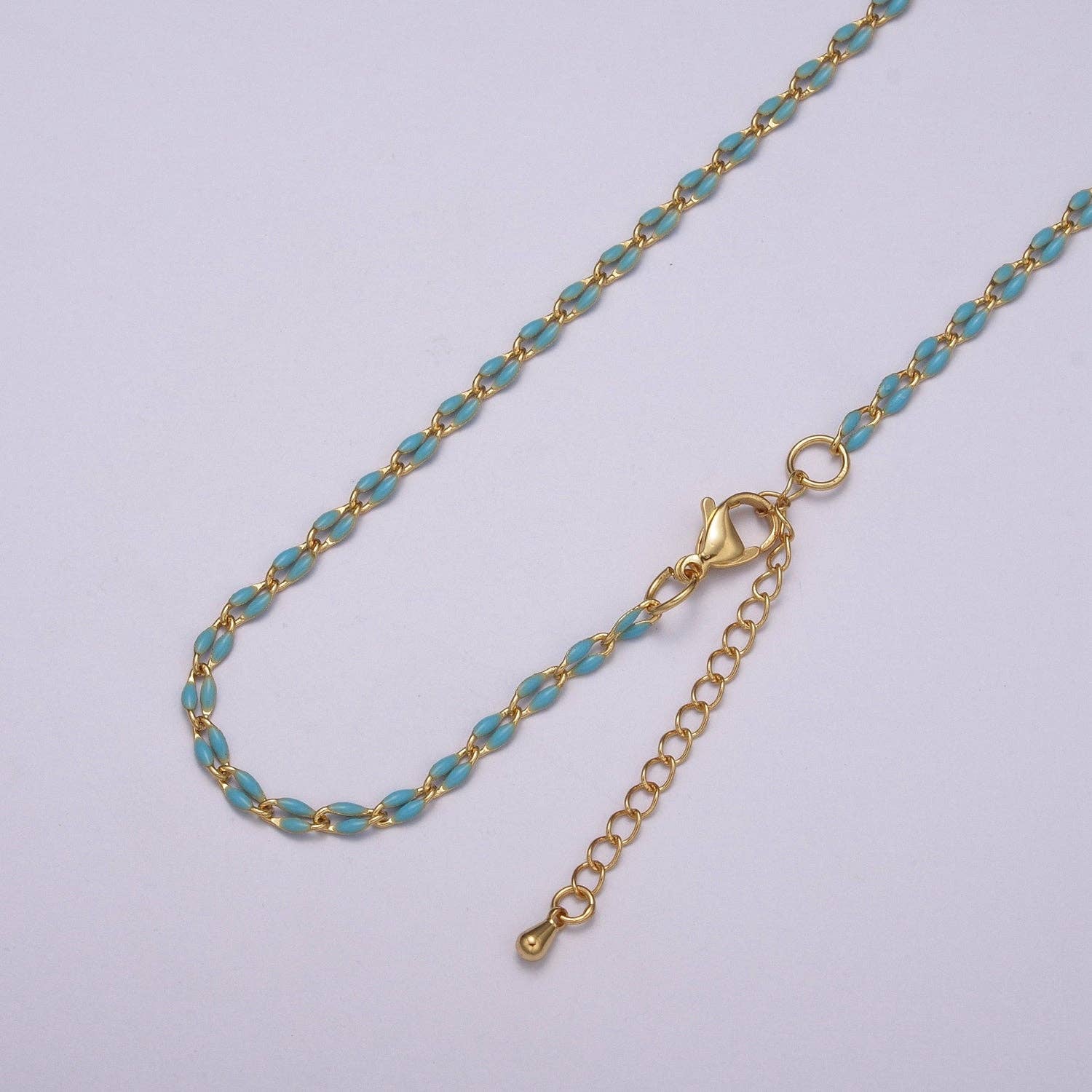 Aim Eternal - Wholesale Link & Chain Necklace - Enamel Gold Filled Colored Chain 2.9mm width Colorful Chain,5