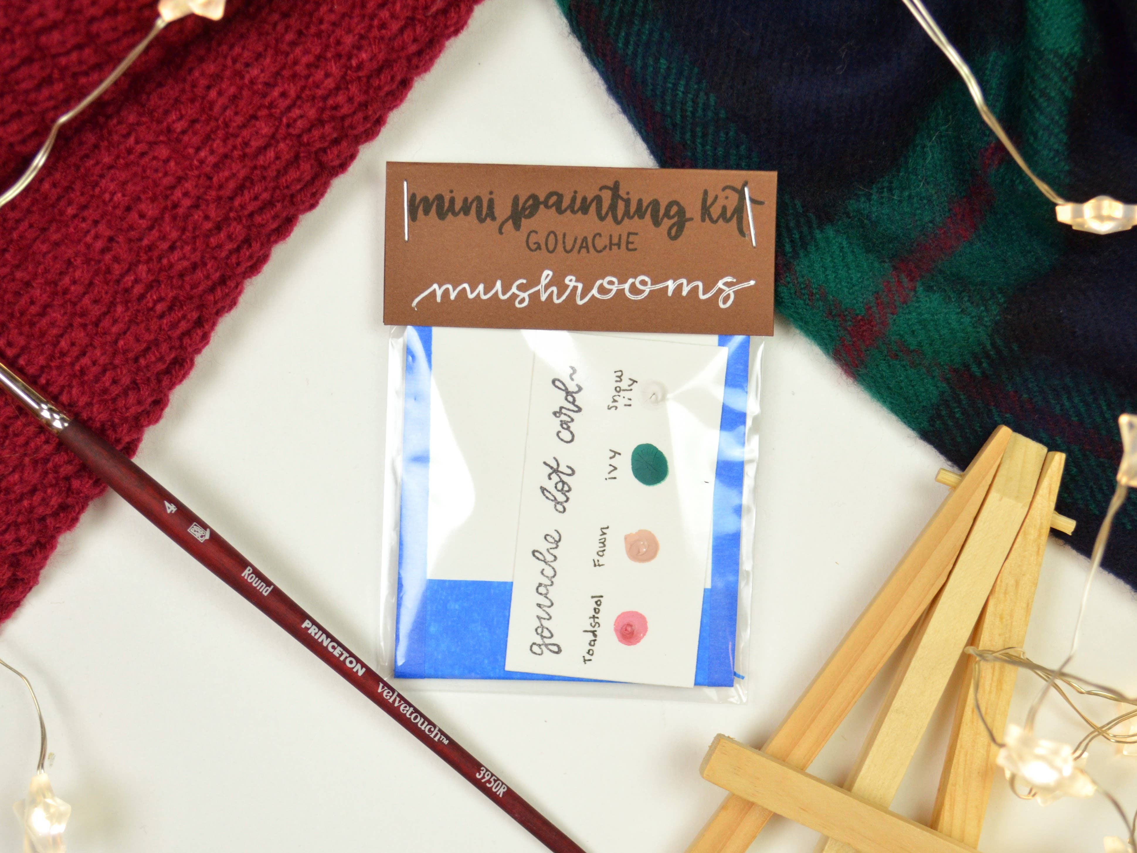 Lavender Chai Co. - Venta al por mayor Kit de manualidades - Mini kit de pintura: setas4