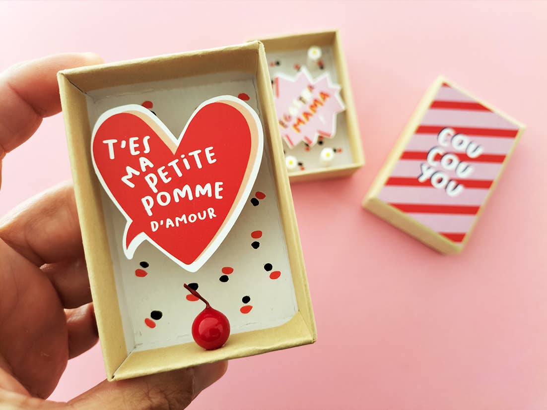Pamela Loops – wholesale Decorative box – Boîte diorama Amour Saint valentin2