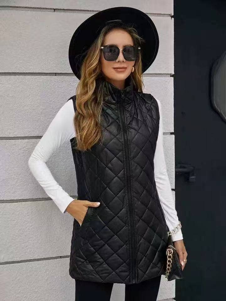 Miss Sparkling - Wholesale Outerwear Vest - Women's -  Quilted Thin Vest2