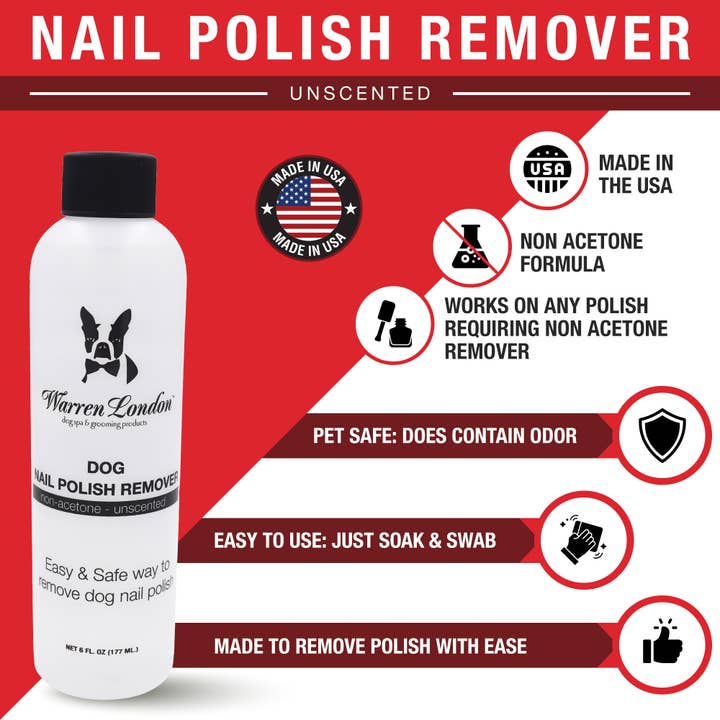 Warren London Dog Products - Wholesale Nail Polish Remover - Dog Nail Polish Remover - 8 oz