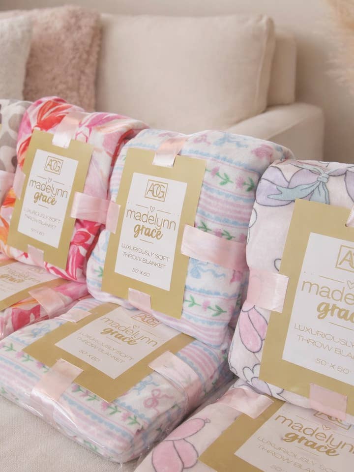 Madelynn Grace Luxe Fleece Blankets for wholesale by Ace of Grace