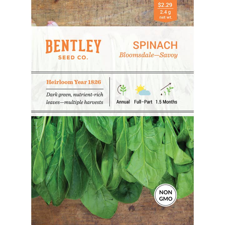 Bentley Seed Co. - Wholesale Plant Seeds - Spinach-Bloomsdale