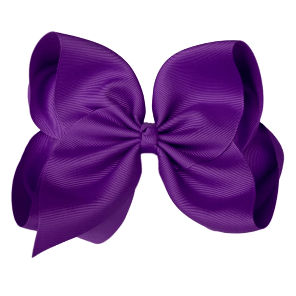 The Solid Bow - Wholesale Hair Bow - Kids - 6 inch Solid Grosgrain Bow/Alligator Clip10