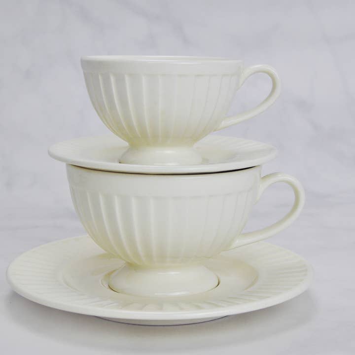 Arcucci Trade - Wholesale Coffee/Tea Cup - WINDSOURWHITE 22CL VINTAGE STONEWARE TEA MUG