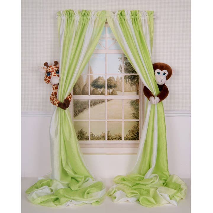 Baby Nursery Jungle Safari Giraffe and Monkey Curtain Tiebac for wholesale by Curtain Critters®