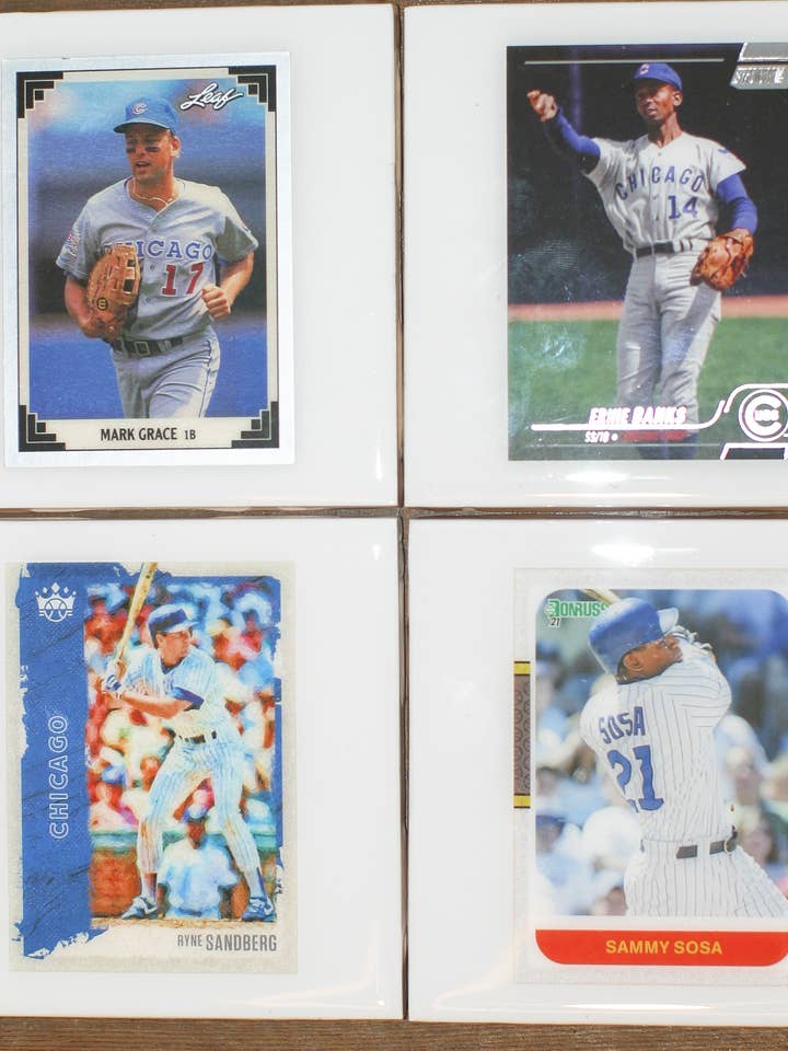 Chicago Cubs Coasters - Ceramic Tile Made from Cards (Copy) for wholesale by Jake and Dean Uncommon Coasters