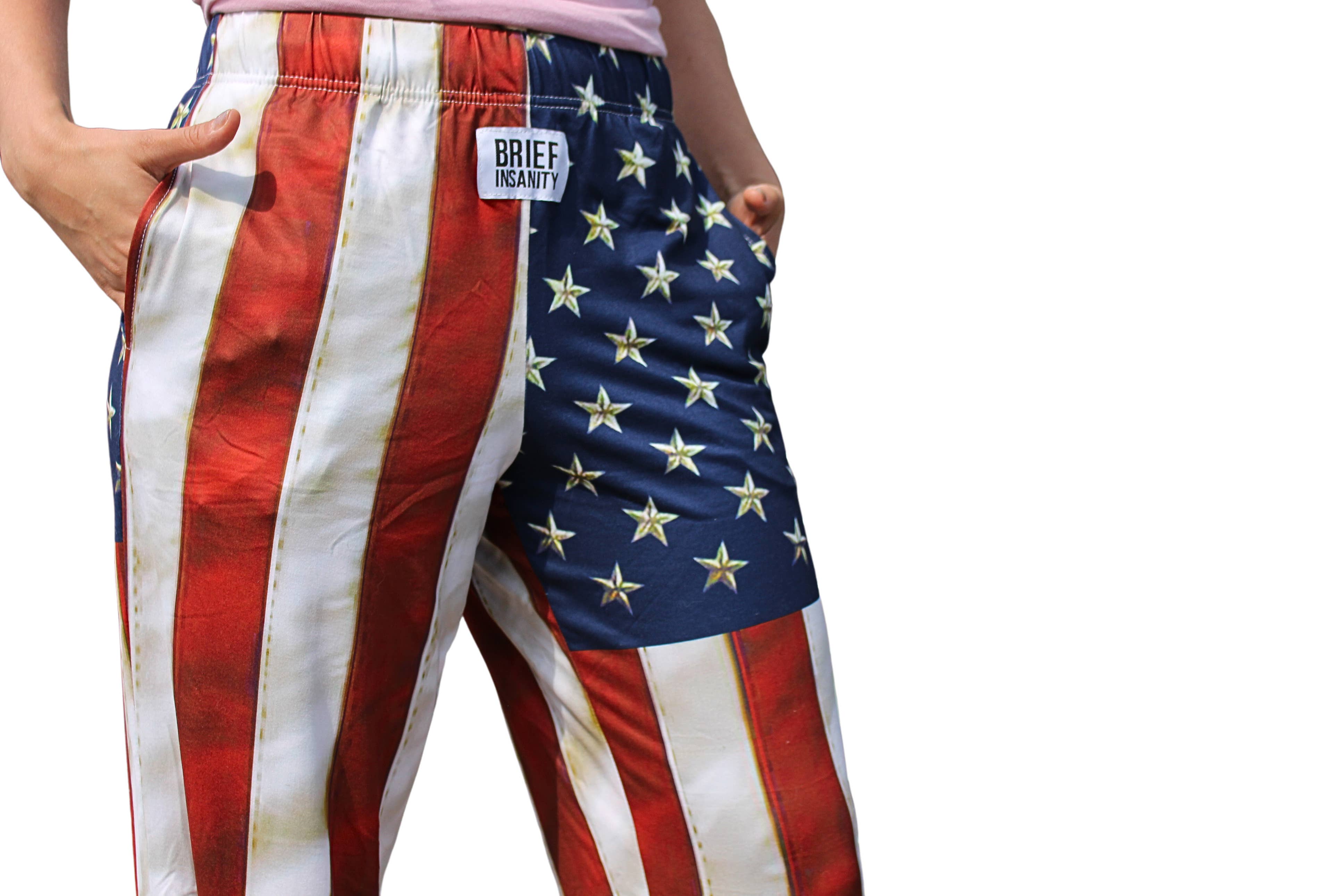 BRIEF INSANITY – wholesale Lounge Sweatpants/jogging bottoms – Women's – American Flag Lounge Pants3