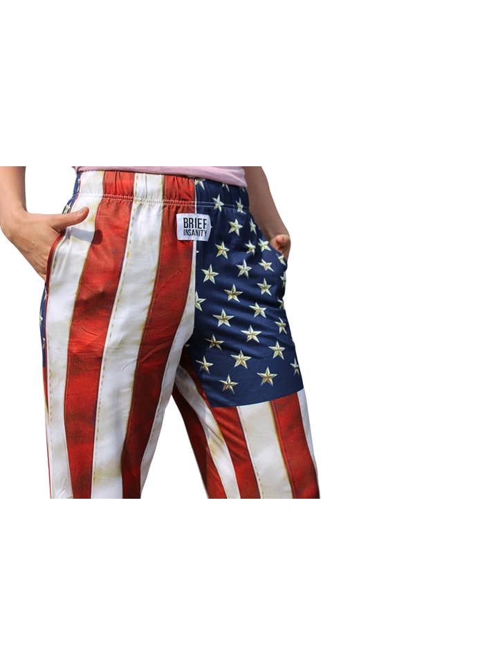 BRIEF INSANITY - Wholesale Lounge Sweatpants/Joggers - Women's - American Flag Lounge Pants3