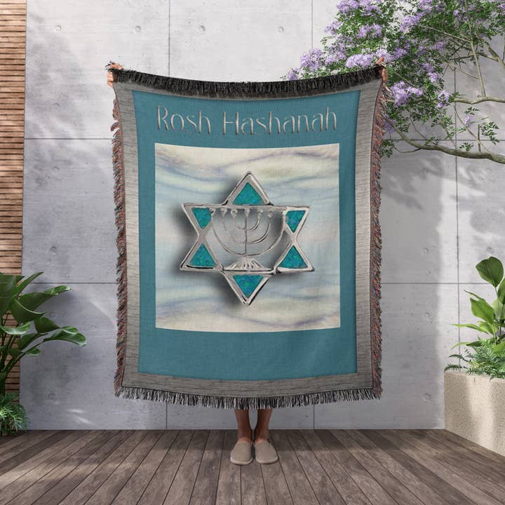 3dRose - Wholesale Throw Blanket - 3dRose, Rosh Hashanah Star of David, Blanket2