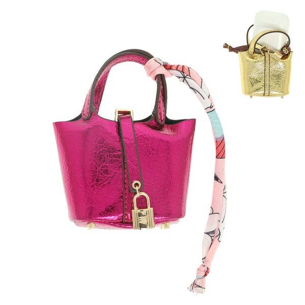 anbfashion - Wholesale Keychain - Unisex - Mini Leather Purse Earbud Case KBAG12473