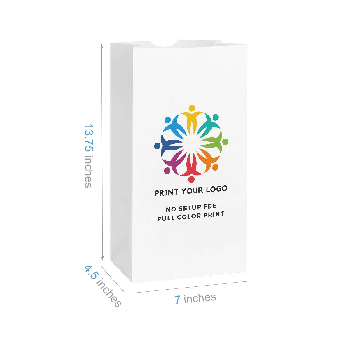 Kis Paper - Wholesale Gift Bag - #12 - 7x 4.5x 13.75 Custom Prescription Bags