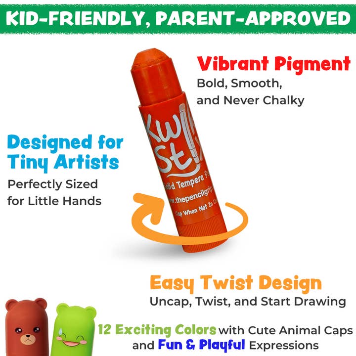 TPG Creations / The Pencil Grip - Wholesale Paint Set - Kwik Stix Cuties - 12 Colors TPG-6846