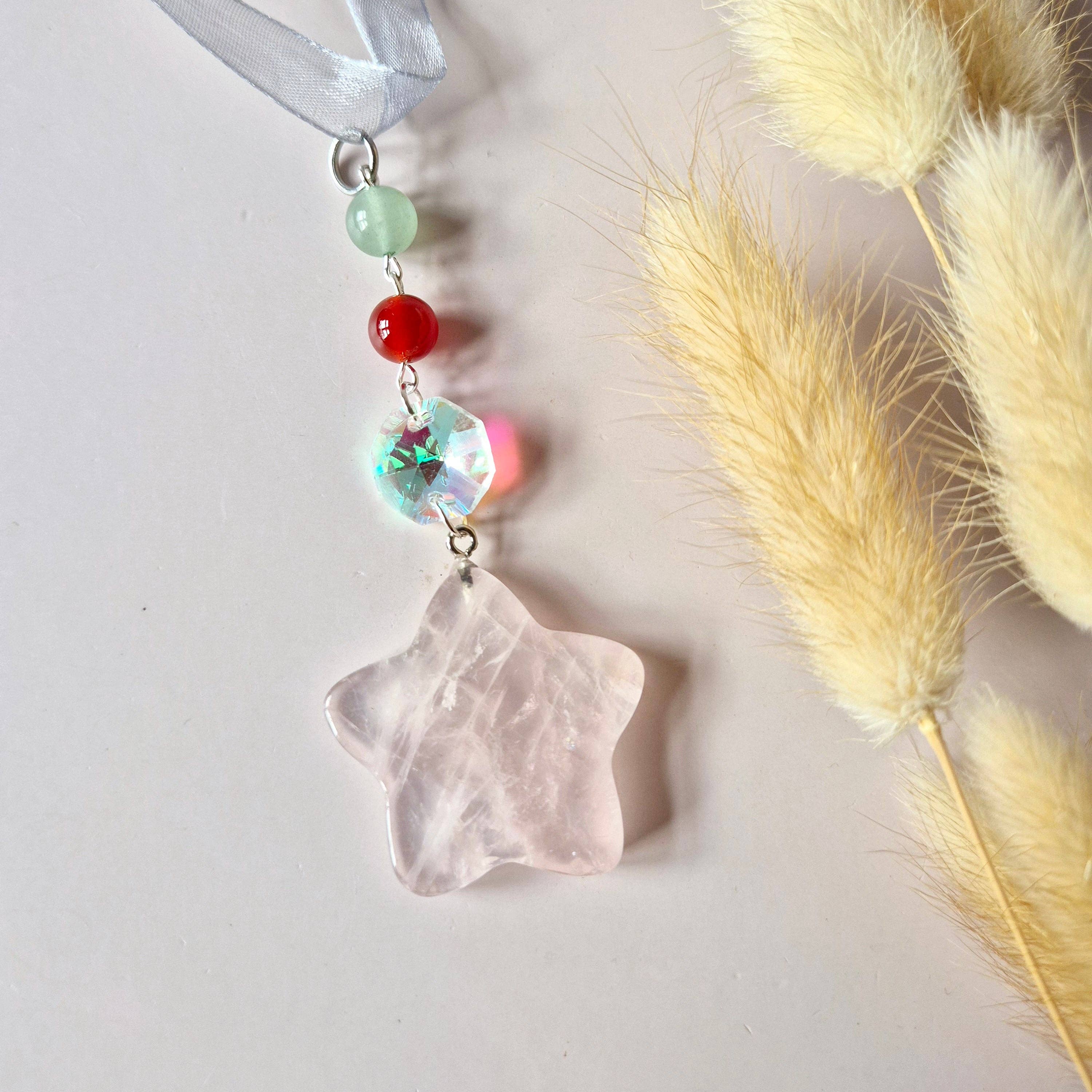 Moonlight Gemstones - Wholesale Suncatcher - Random Gemstone Christmas Star Pendants / Suncatchers16