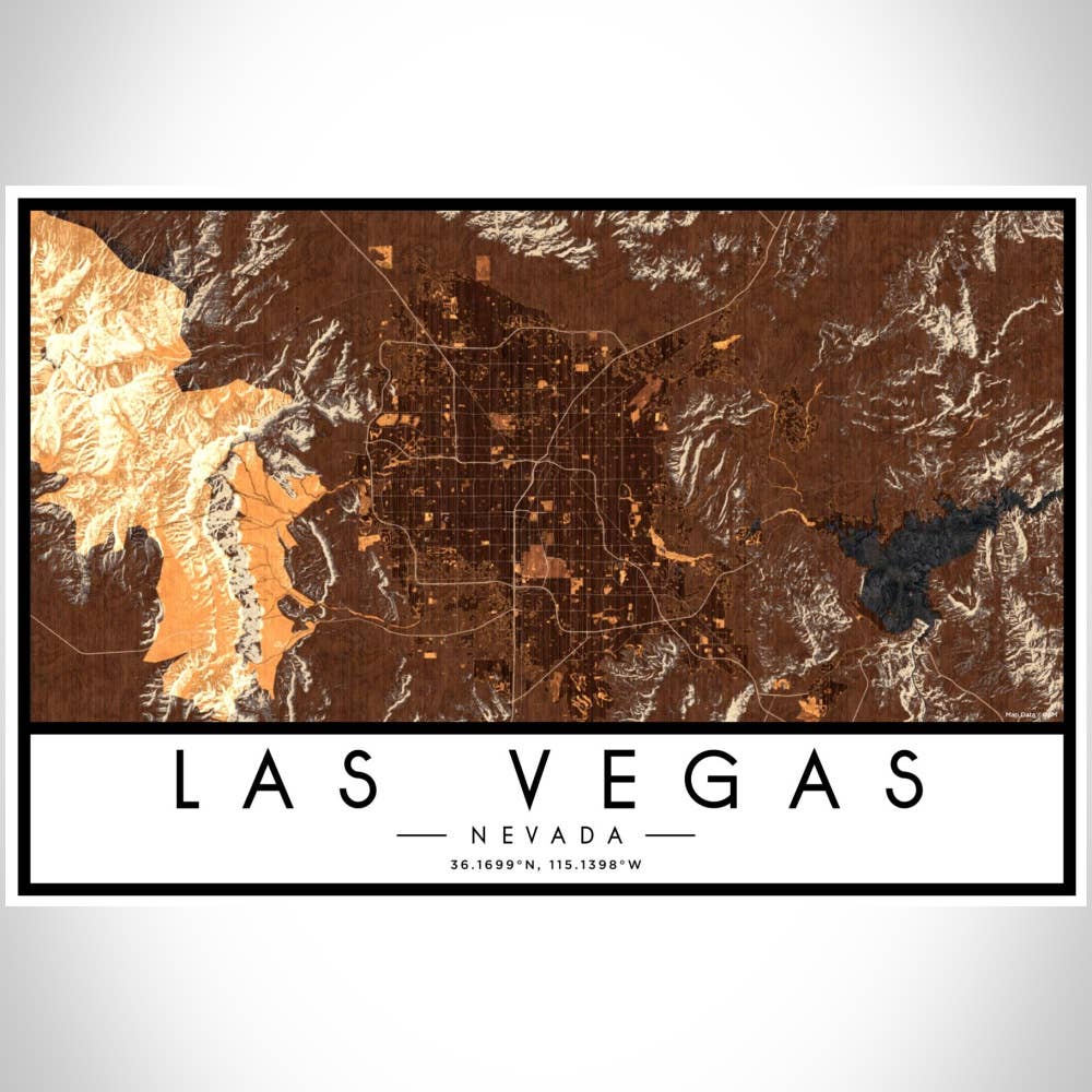 JACE.design - Wholesale Art Print - Las Vegas NV Map Print Ember3