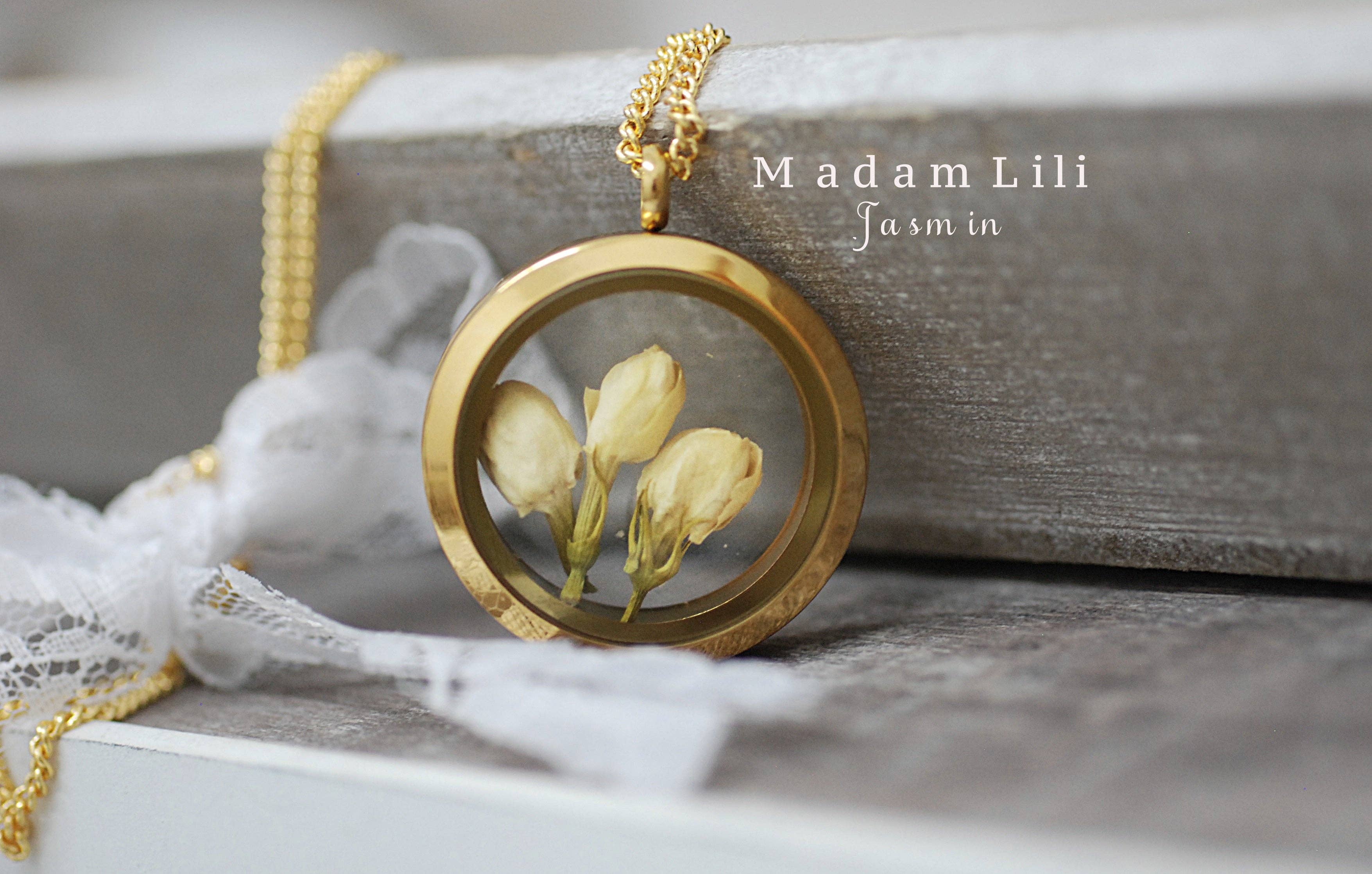 MadamLili - Wholesale Pendant/Charm Necklace - GENUINE YASMIN FLOWER LOCKET NECKLACE - VIK-693