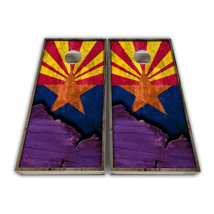 Phoenix Arizona Flag Cornhole Wraps - Cornhole Wraps - Cornhole Skins - Vinyl Wrap - Lamineret Sæt for engroshandel hos Cornhole Stop, LLC