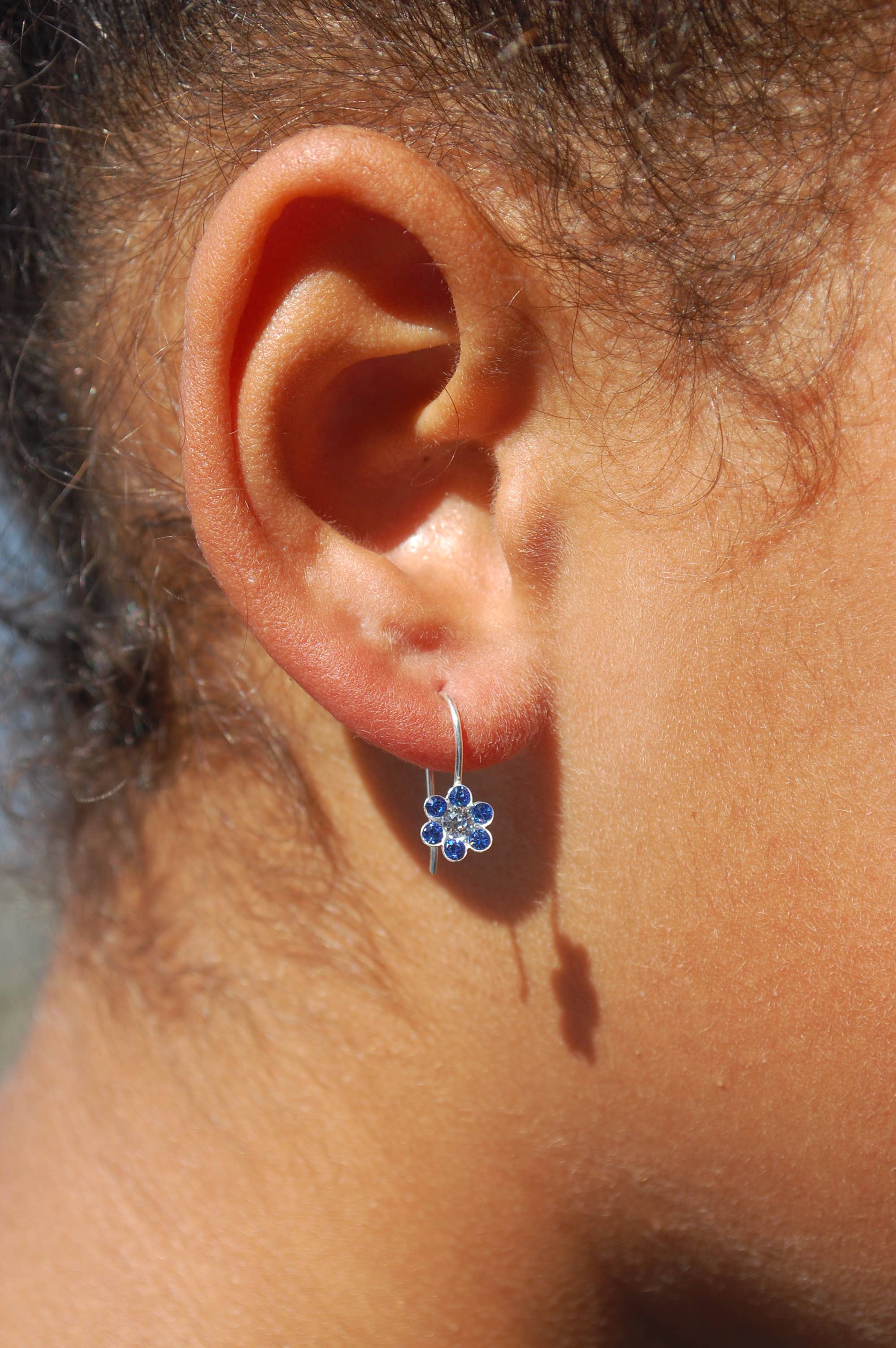 Semaki & Bird - Venta al por mayor Pendientes colgantes - Pendientes Nomeolvides de Alaska Zafiro - colgantes de plata de ley2