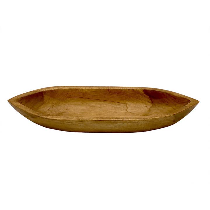 Voglrieder - Wholesale Decorative Plate/Dish/Bowl - Unique teak bowl 45X13Cm boat-shaped 2