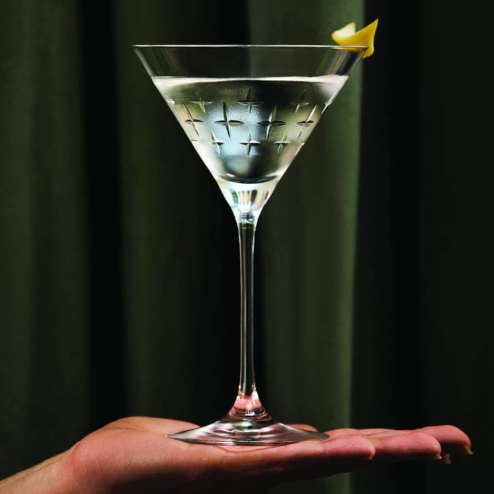 Degrenne Paris - Wholesale Cocktail/Liquor Glass - NEWPORT TWIST - GIFT BOX OF 4 MARTINI GLASSES0