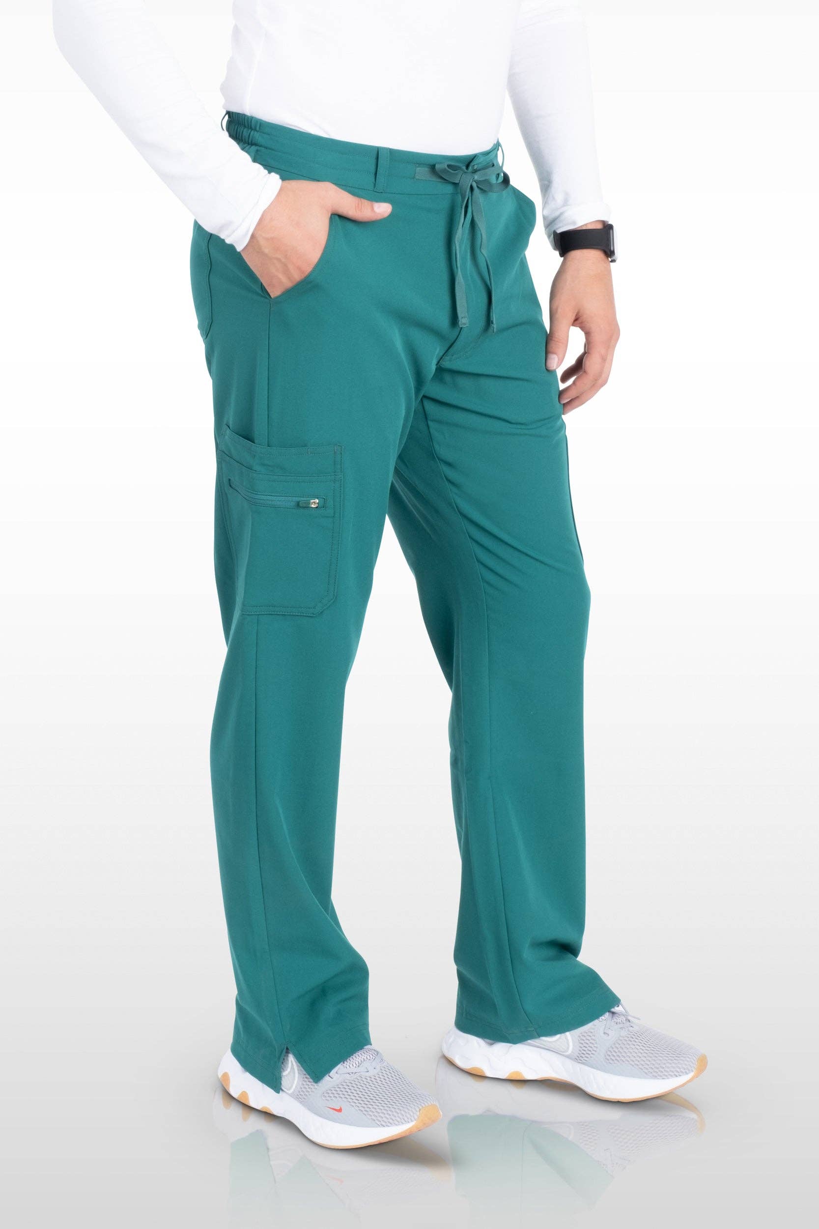 Aura Naturale – Engroshandel Sygeplejeruniform – til mænd – Java Herre French-Fly Scrubs Bukser med 9 lommer (96001)34