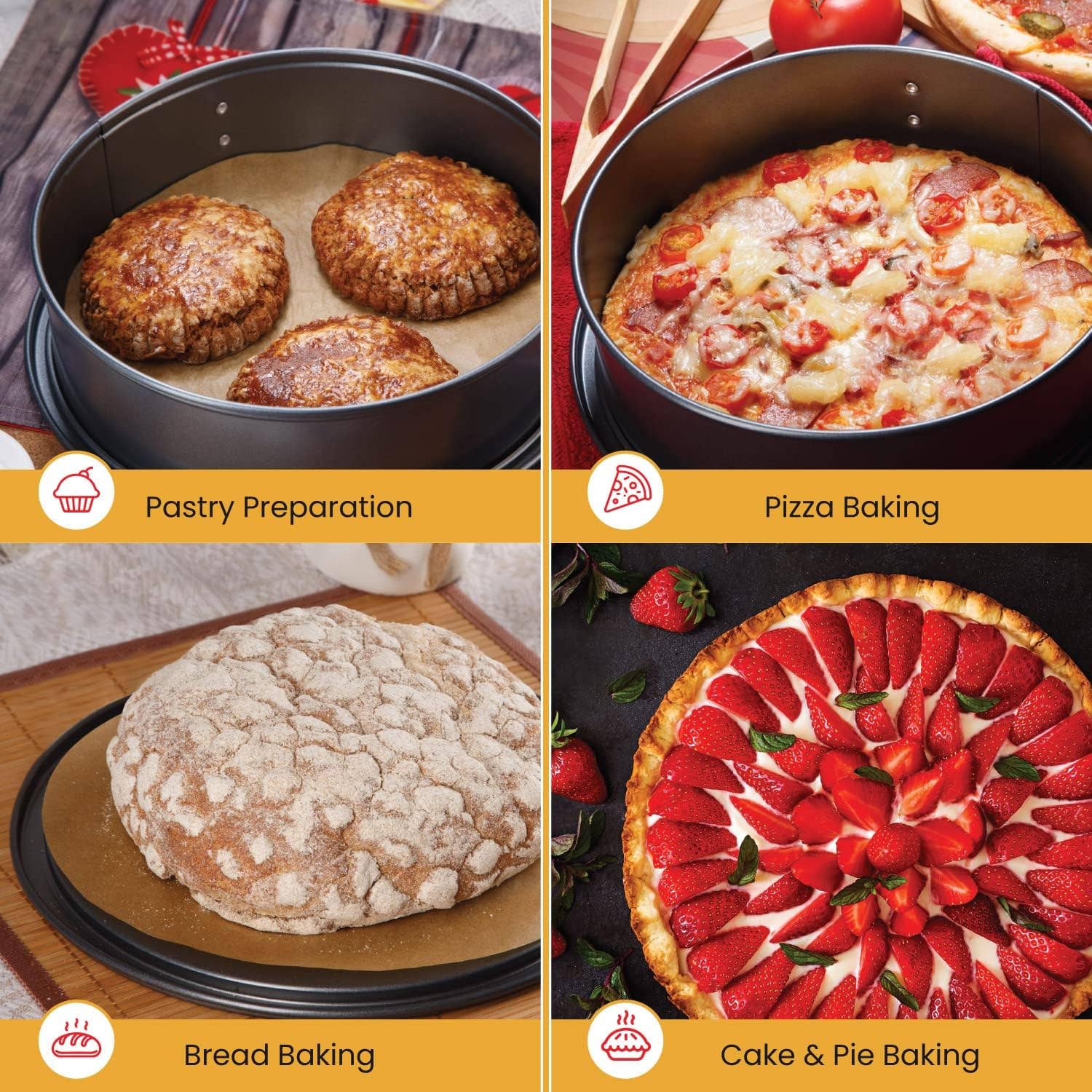 Baker's Signature - Wholesale Baking Sheet/Mat - [220 Liners] Heavy Duty 9 Inch Parchment Rounds Paper Baking Sheets | Precut Silicone Coated & Unbleached – Will Not Curl or Burn – Non-Toxic & Comes in Convenient Packaging6