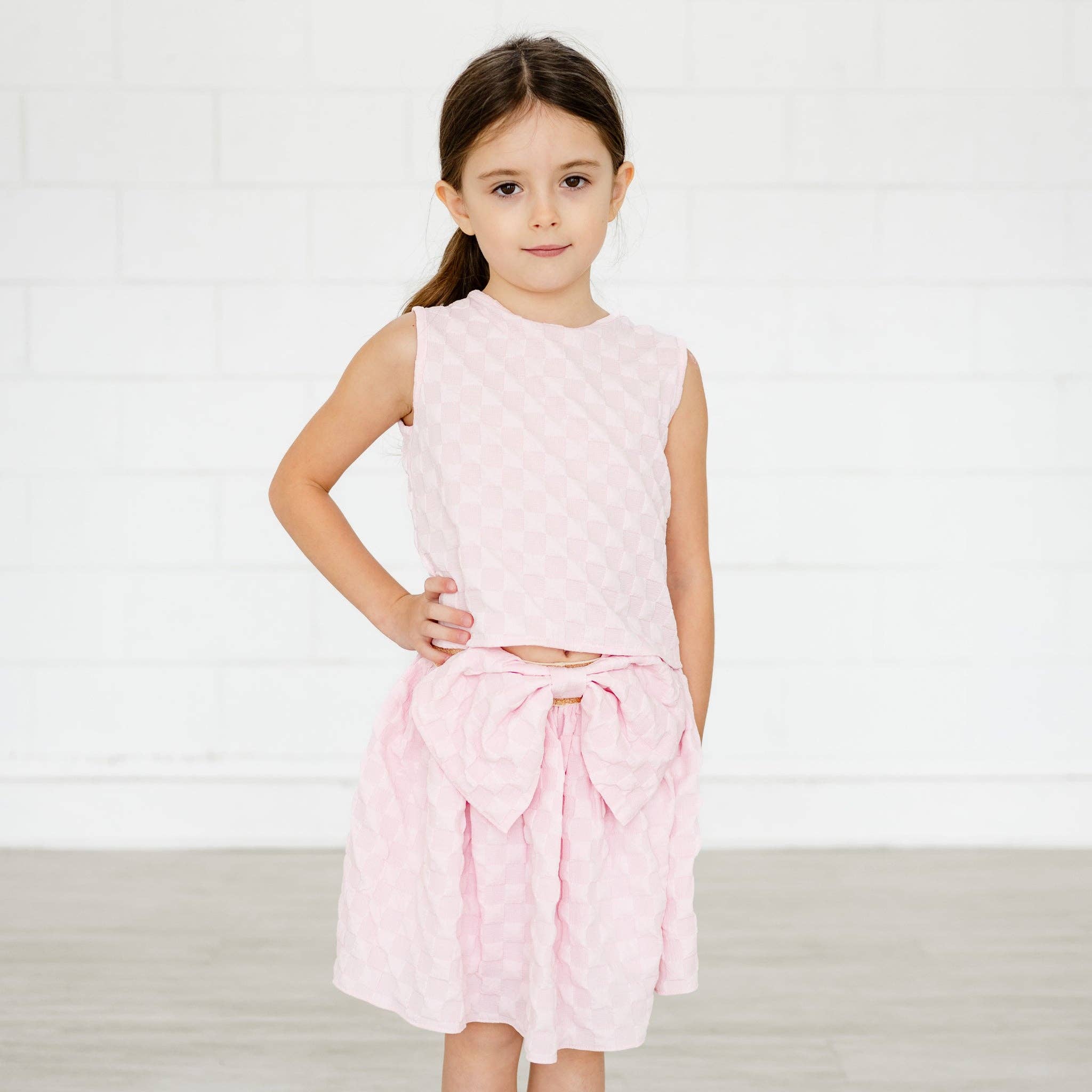 Petite Hailey - Vendita all'ingrosso Completo top e gonna - Bambini - Set nastri Jasmin24