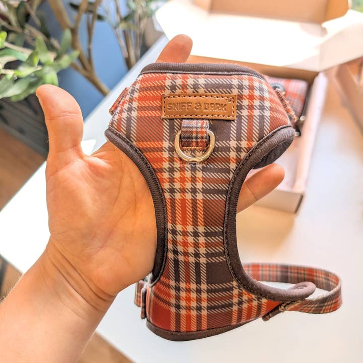 Maple Plaid AllSet™ Harness – Adjustable Bliss (D Ring) for wholesale by Sniff & Bark