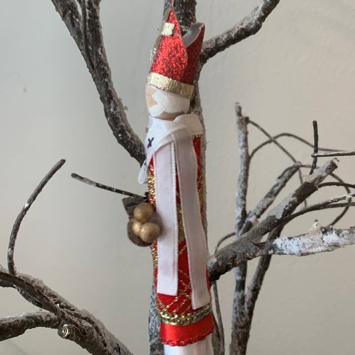 Our Saint Family - Wholesale Ornament - St. Nicholas Wooden Doll Ornament2