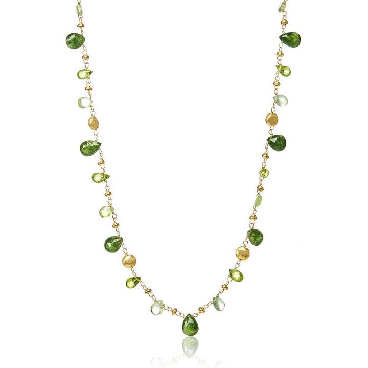 Collana San Francisco Cuori Corta Verde per la vendita all'ingrosso da parte di Mabel Chong