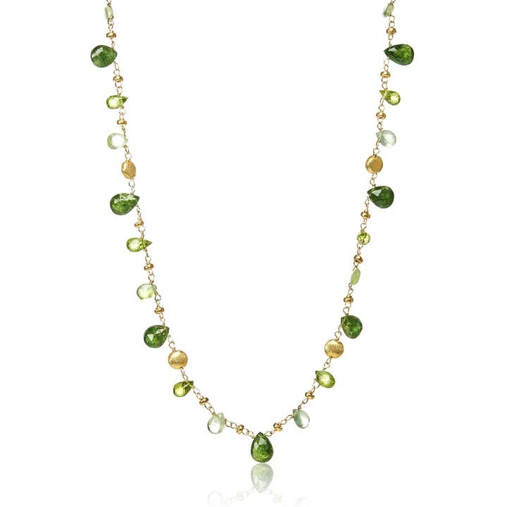 San Francisco Hearts Necklace Short Green for wholesale by Mabel Chong
