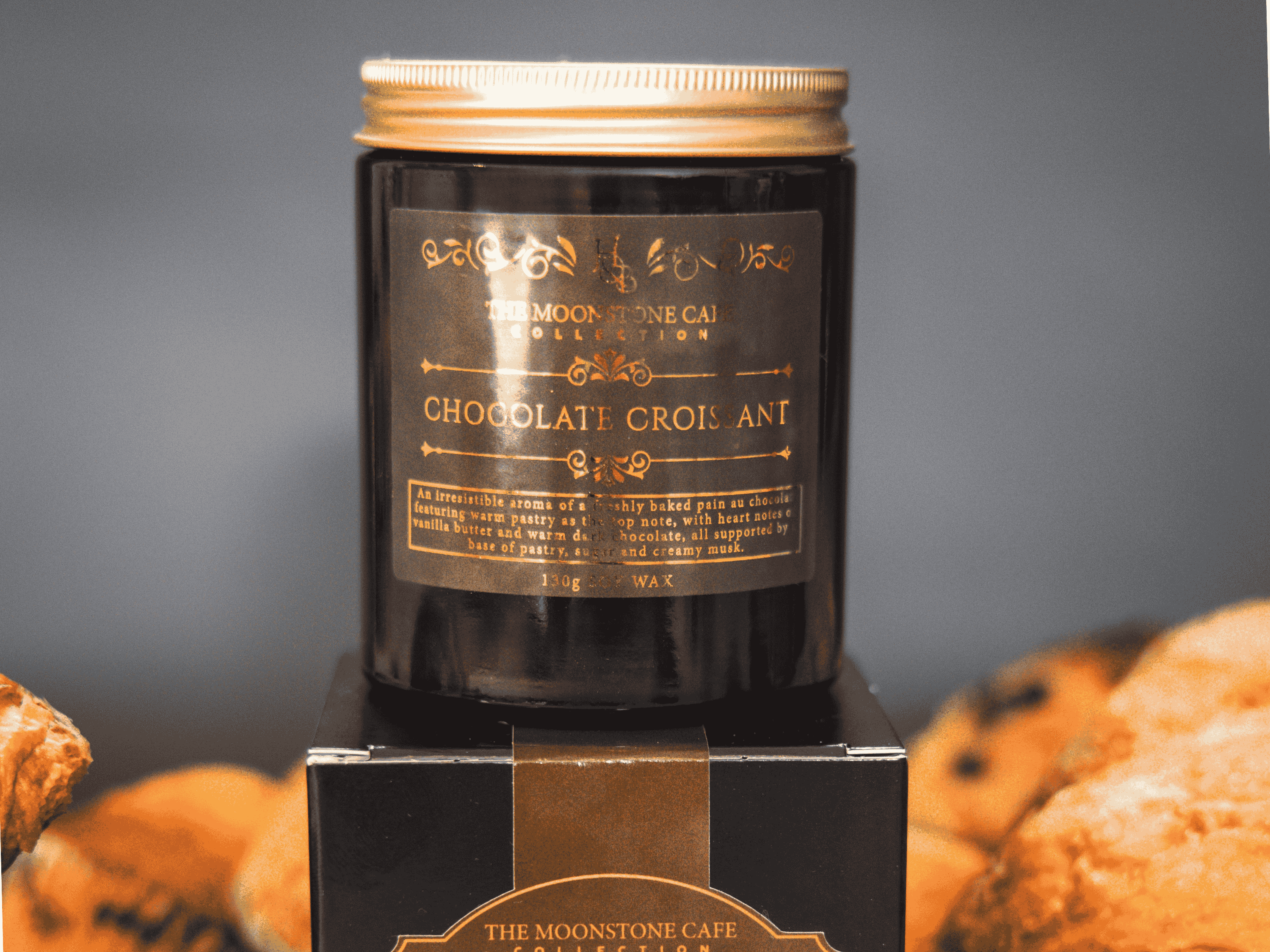 Hex & Boon – wholesale Jar/filled candle – Chocolate Croissant Scented Soy Candle 130g5