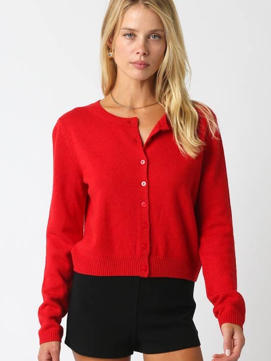 Kura Button Knit Top for wholesale by Olivaceous