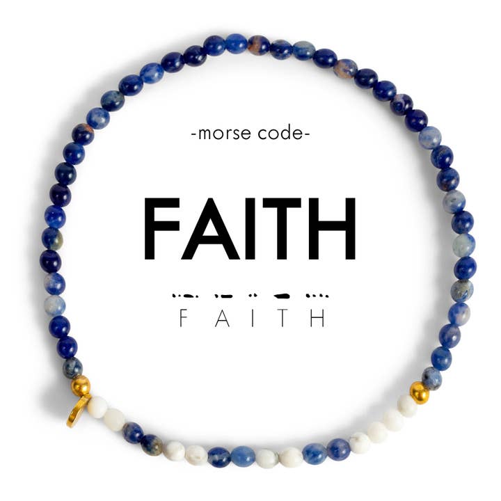 Pulseira Código Morse 3mm | FAITH por atacado de ETHICGOODS