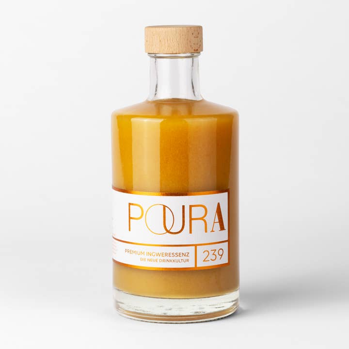 Poura – Großhandel Alkoholfreier Aperitif/Mocktail – Poura Premium BIO Ingweressenz 495ml