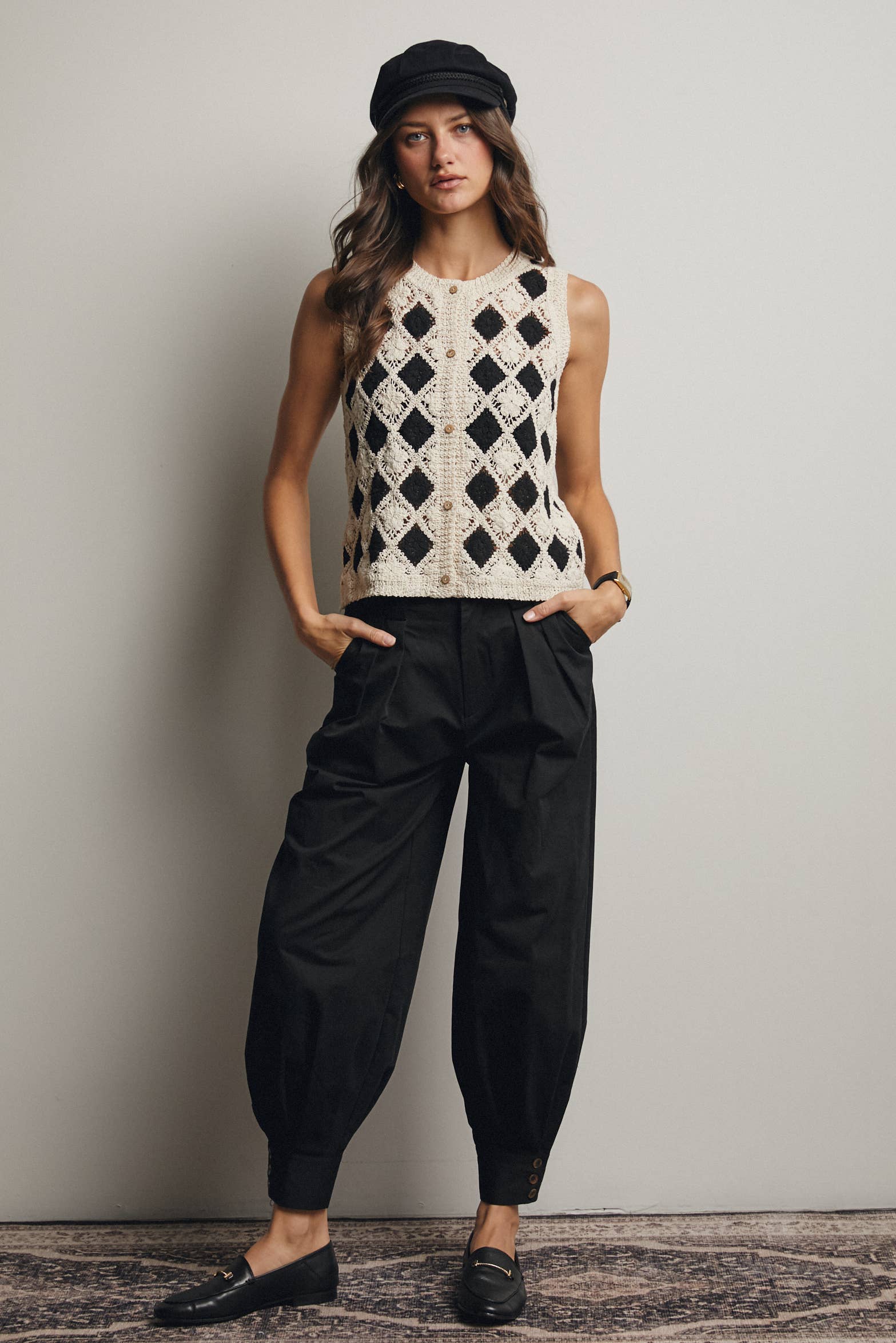 Forte - Vendita all'ingrosso Pantalone - Donna - Pantaloni affusolati con polsino plissettato FP00029