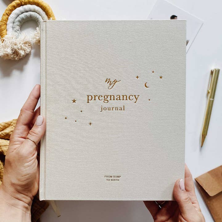 Pregnancy Journal (Pearl) - Keepsake Parents To Be Journal for wholesale by Blush and Gold USA