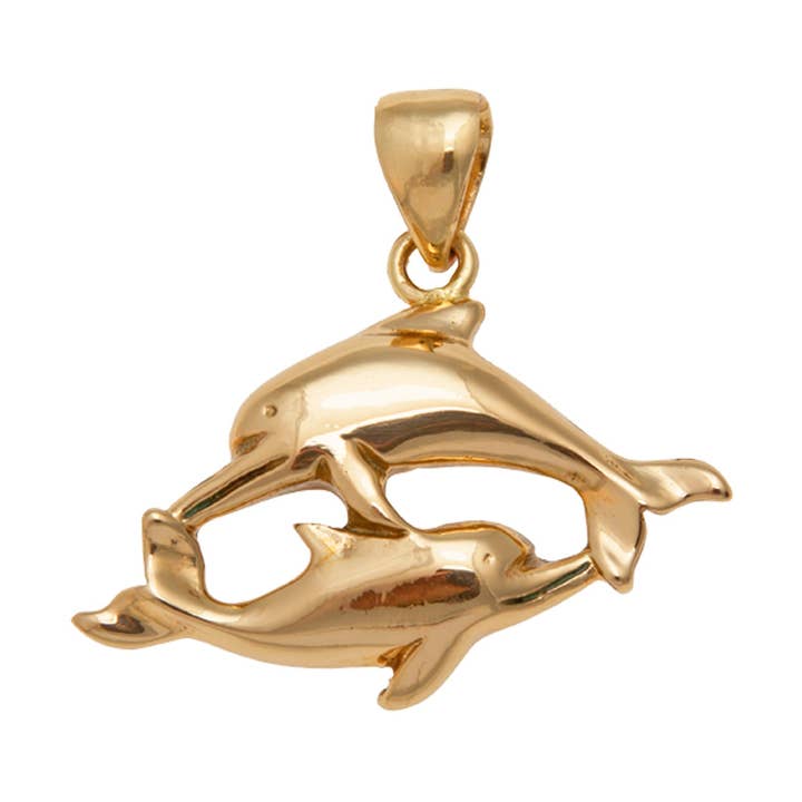 Alchemia Dubbel Dolphin hänge för wholesale av Charles Albert Inc