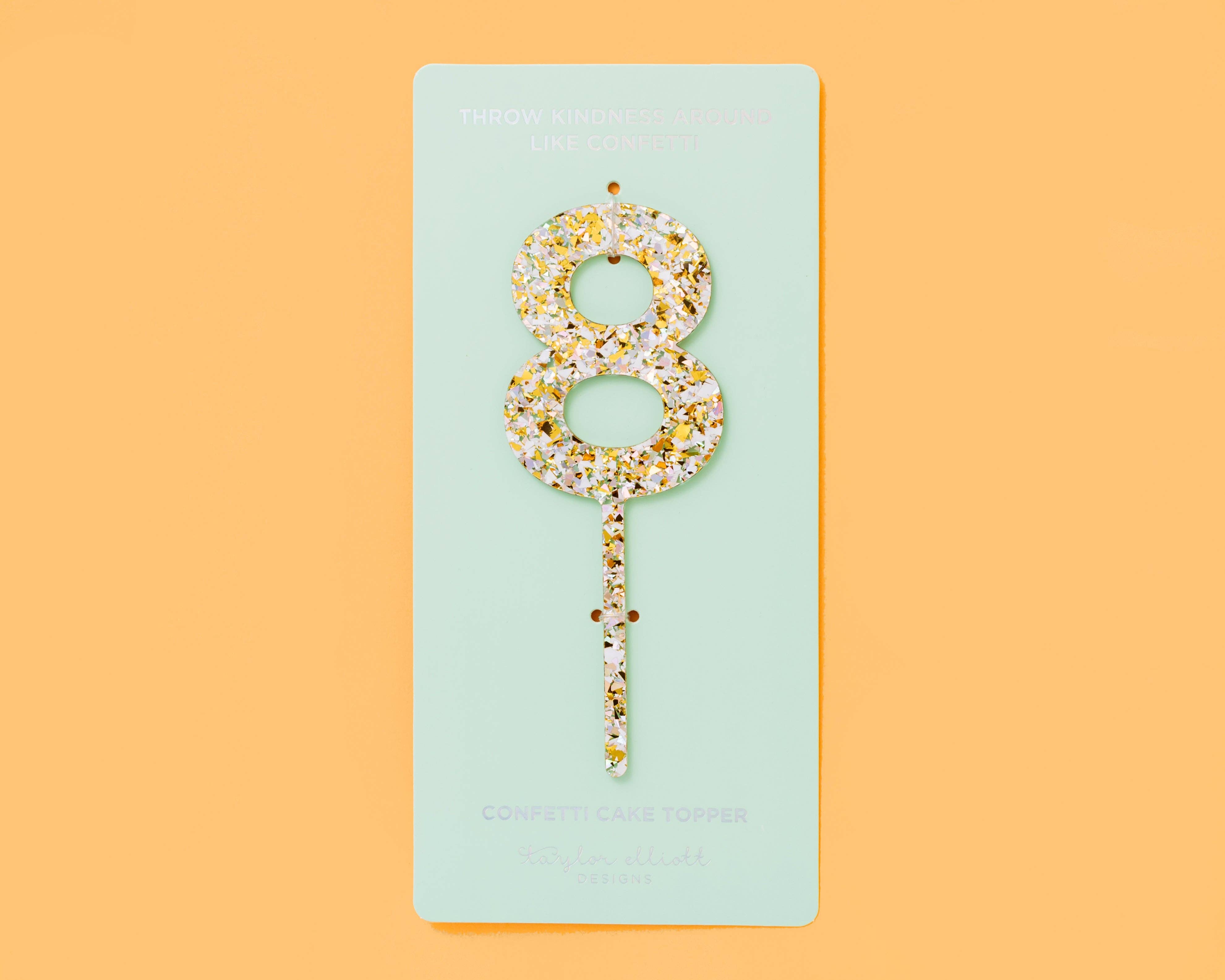 Taylor Elliott Designs - Vendita all'ingrosso Topper per torte/cupcake - Decorazioni per Torte con Confetti di Perle Num 0-9 - Ciascuno - Min. 48