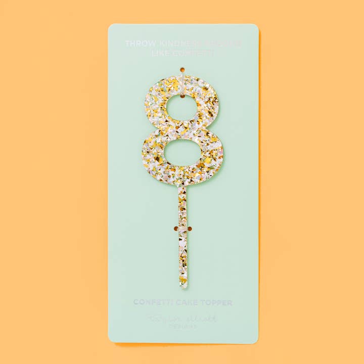 Taylor Elliott Designs - Vendita all'ingrosso Topper per torte/cupcake - Decorazioni per Torte con Confetti di Perle Num 0-9 - Ciascuno - Min. 48