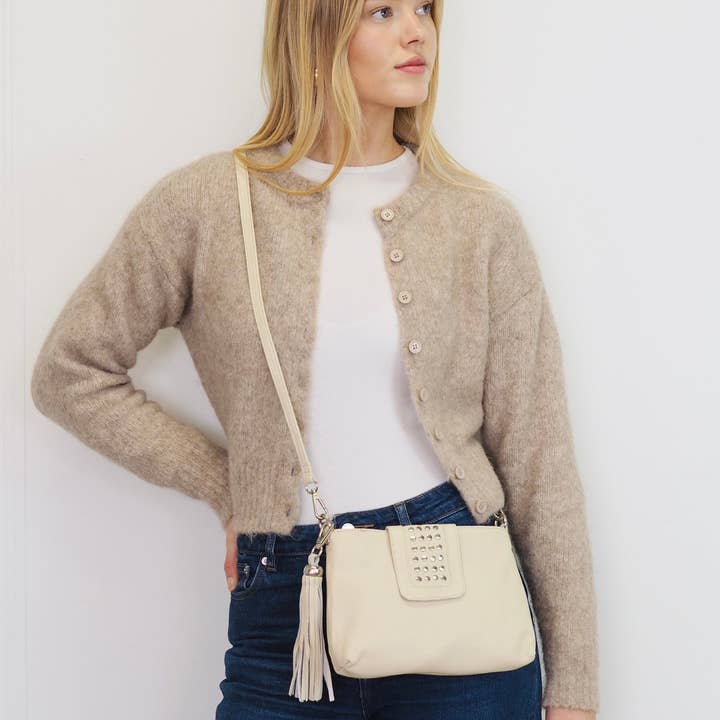 Cadelle Leather - Wholesale Crossbody Bag - Women's - Gigi Crossbody | Cream13
