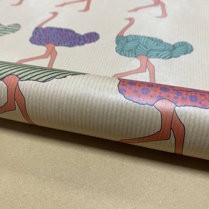 Hansel - Vendita all'ingrosso Rotoli di carta da regalo - Confezione regalo Ostrich Fiesta