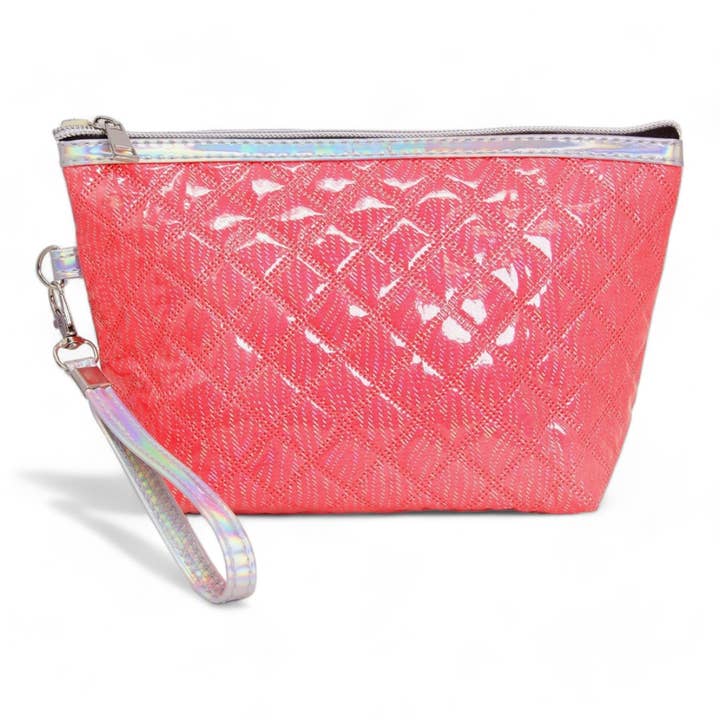 Queens Designs - Wholesale Makeup/Cosmetic Bag - Quilted Glossy Cosmetic Bags