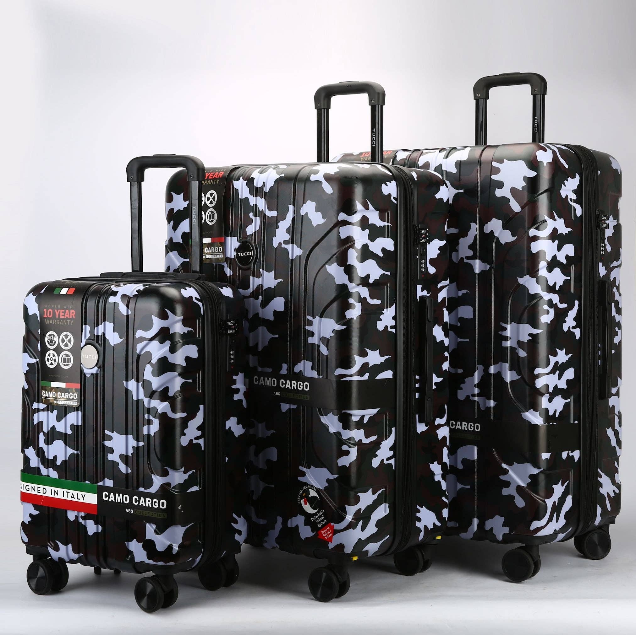Titanio Travel Goods Group - Wholesale Luggage - TUCCI Armata Camo 3-Piece Luggage Set0