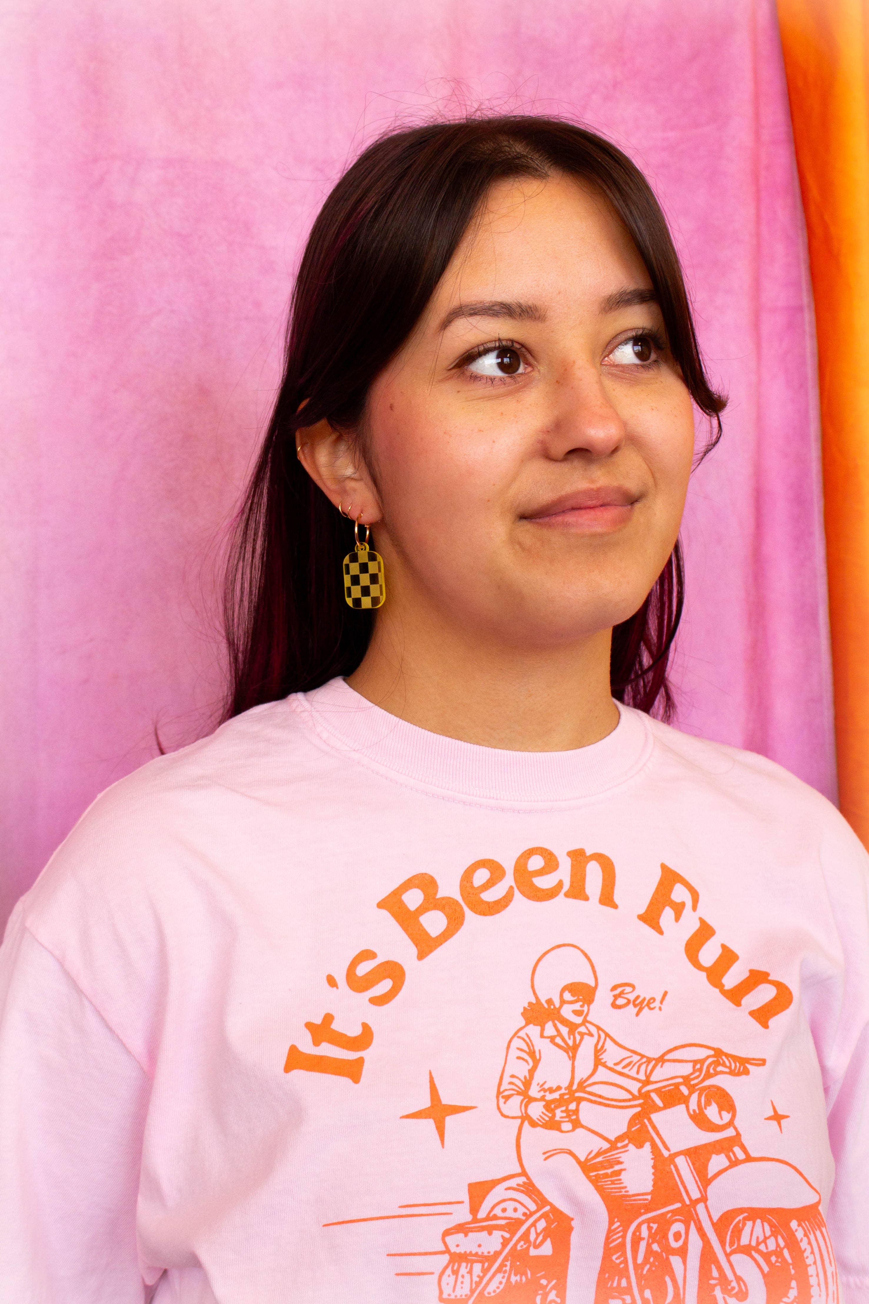 Sunshine Studio - Wholesale Dangle Earrings - Checkered Charm Simple Colorful Earrings9