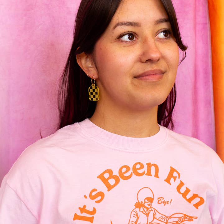 Sunshine Studio - Wholesale Dangle Earrings - Checkered Charm Simple Colorful Earrings9