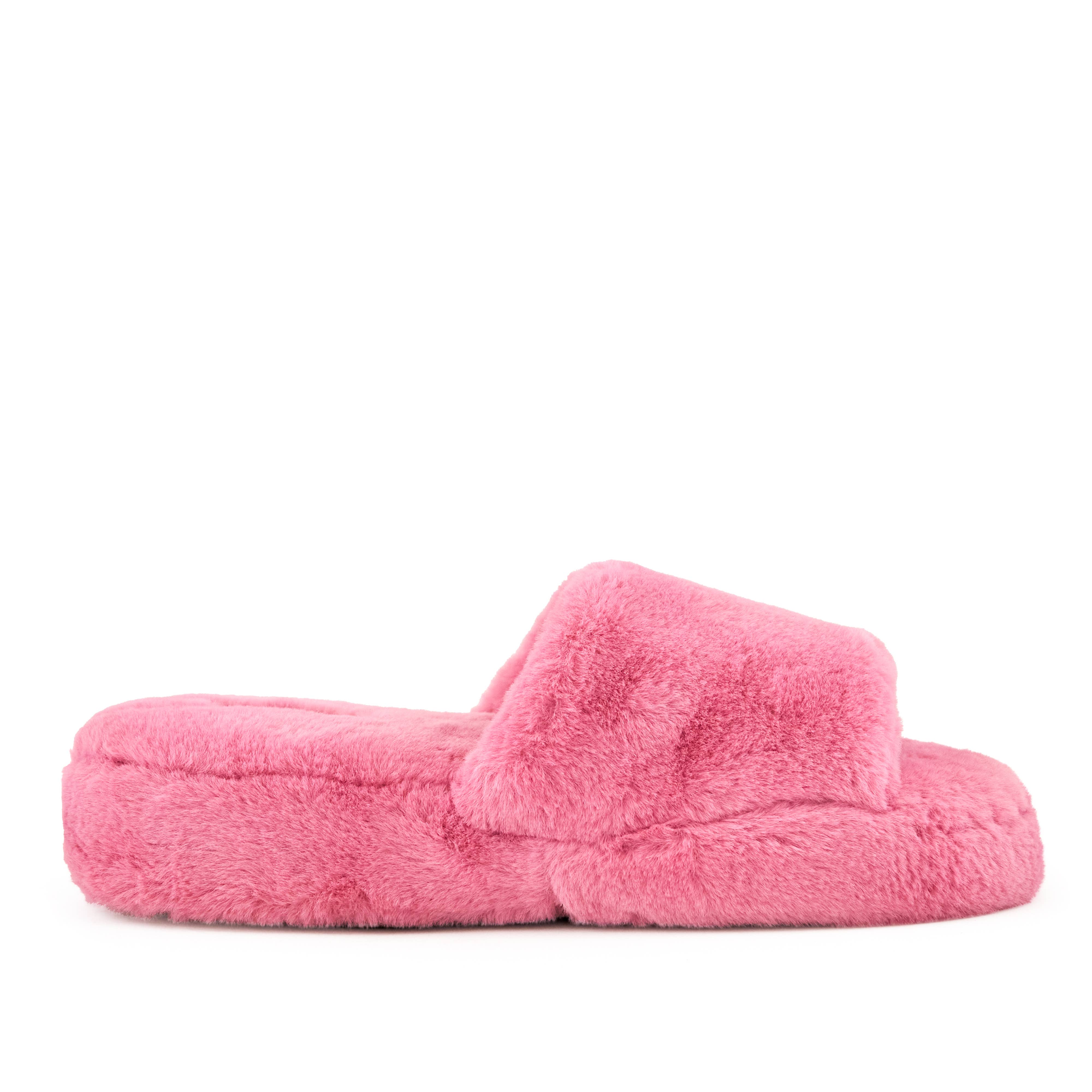 Nest Shoe - Wholesale Slippers - Women's - Women's Geneva Faux Fur Slipper Coral4